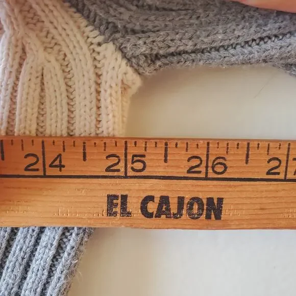 Ralph Lauren Polo Jeans Co Mens XL Half Zip Sweater Flag Cotton Gray Collegiate - Picture 6 of 7